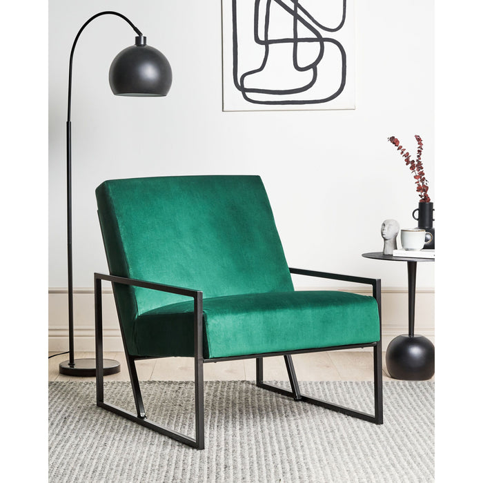 Beliani - DELARY - Fauteuil - Smaragdgroen - Fluweel