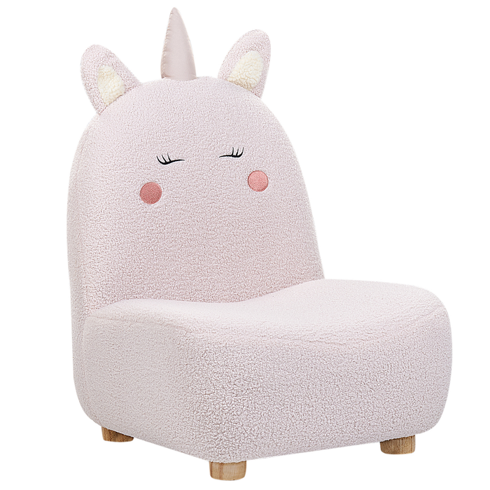 Beliani - LULEA - Kinderstoel - Roze - Nepbont