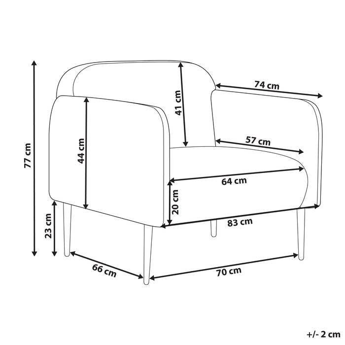 Beliani - STOUBY - Fauteuil - Lichtgroen - Linnen