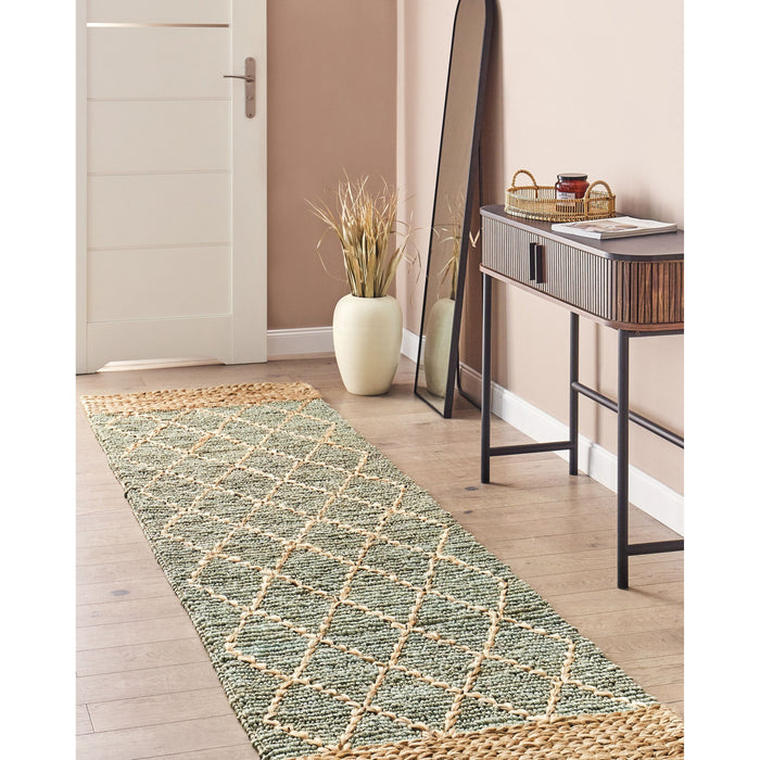 Beliani-TELLIKAYA-Laagpolig vloerkleed-Beige-80 x 300 cm-Jute