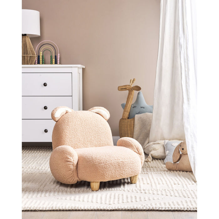 Beliani - KANNA - Kinderstoel - Beige - Nepbont