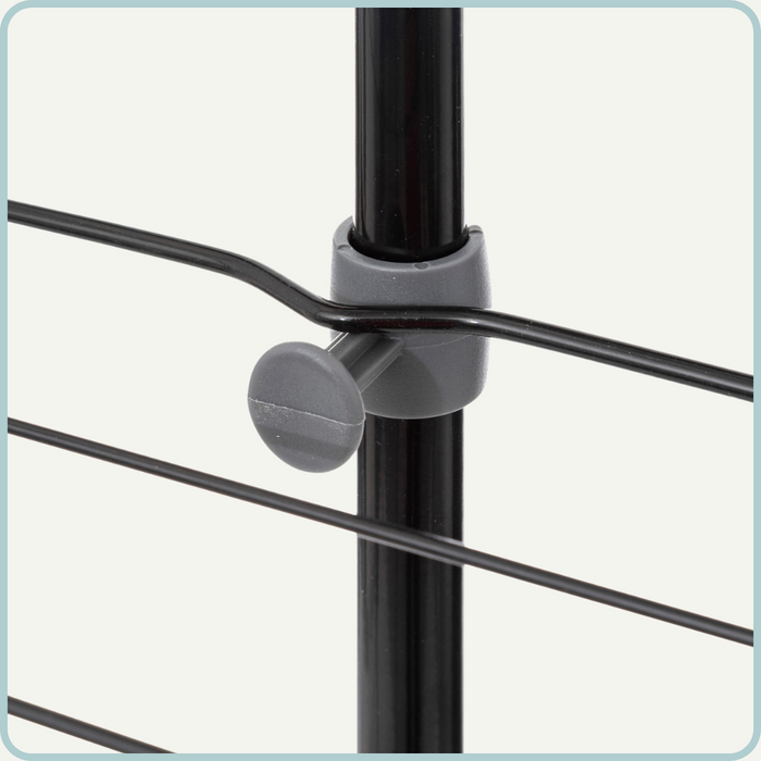 Nordix Droogrek Wasrek 3 Lagen met Wieltjes Uitklapbaar Droogtoren