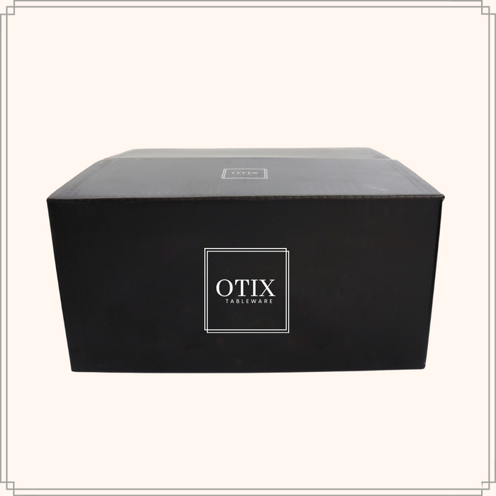 OTIX Taartplateau met Voet 30cm Wit met Gouden rand Decoratie Porse...