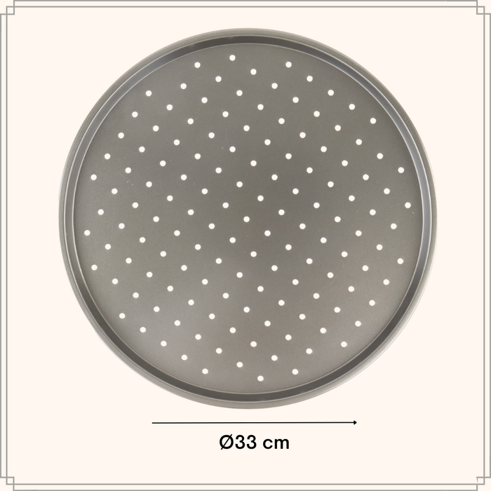 OTIX Pizza Ovenplaat Bakplaat Pizzaplaat Ø 33 cm Rond BBQ