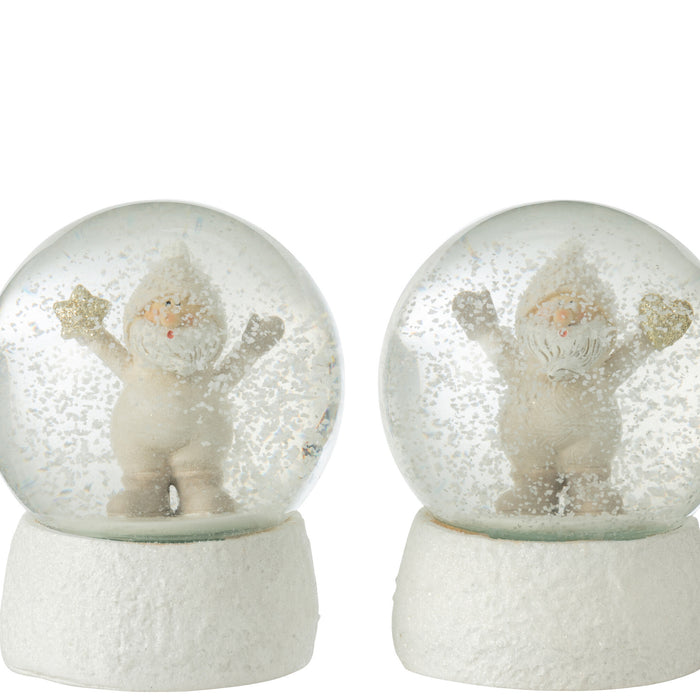 J-Line Kaarshouder - glas - transparant - 21 cm