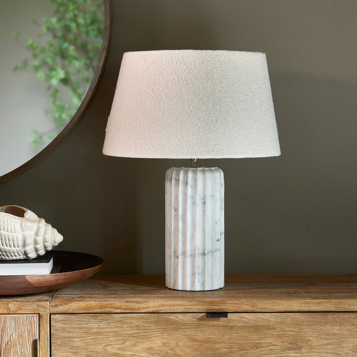 Riviera Maison Tafellamp Naturel - Brielle - Marmer (ØxH) 15x38