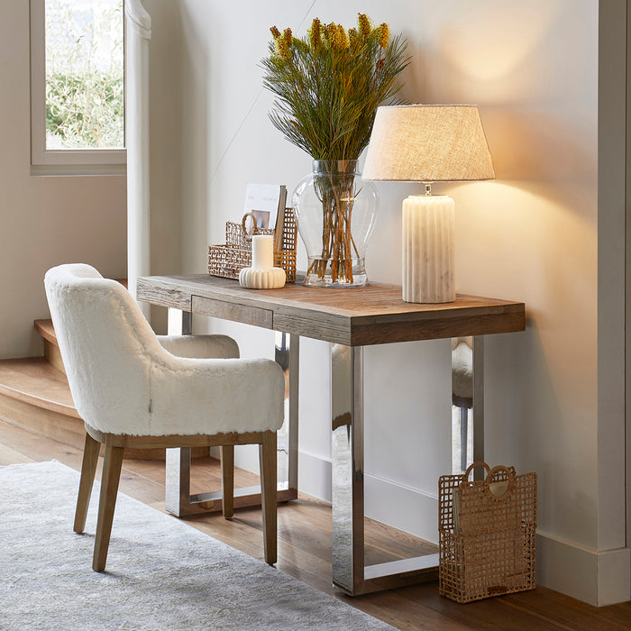 Riviera Maison Tafellamp Naturel - Brielle - Marmer (ØxH) 15x38