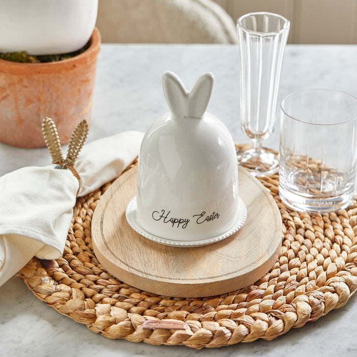 Riviera Maison Botervloot met deksel Wit - Happy Easter - Porselein