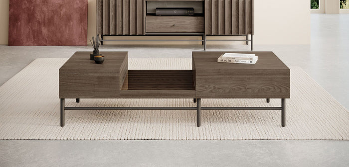 Meubella Salontafel Paz - Donker eiken - 134 cm