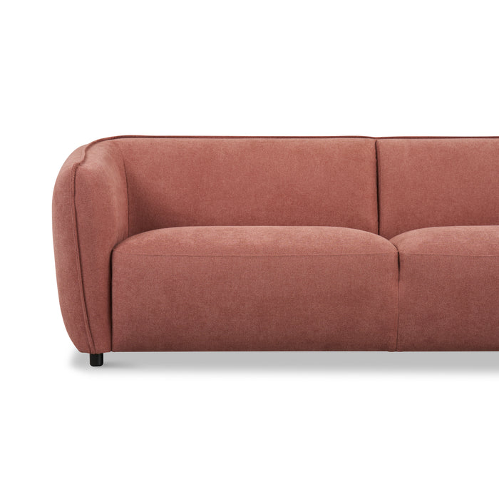 by fonQ Soft 3-zitsbank - Micro Chenille - Oud Roze