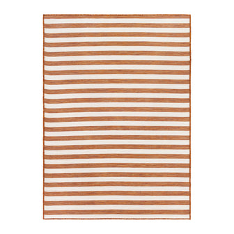 by fonQ Breezy Vloerkleed 200 x 275 cm - Steenrood/Ivoor