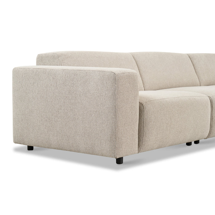 by fonQ Nova Hoekbank met Chaise Longue Rechts - Naturel Melange