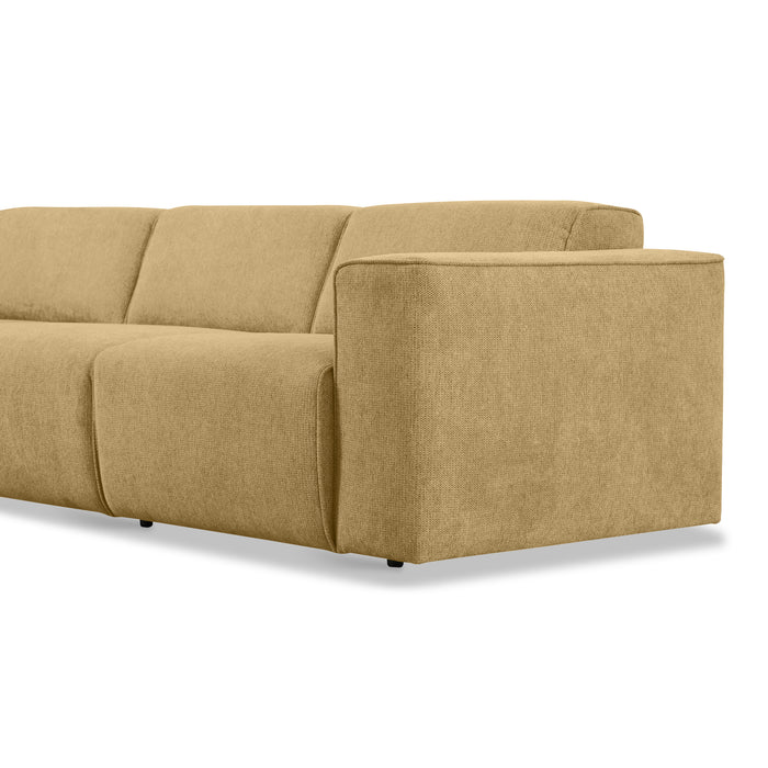 by fonQ Stretch Hoekbank Links - Zand Geel