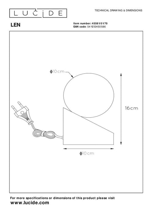 Lucide LEN Tafellamp - Hout