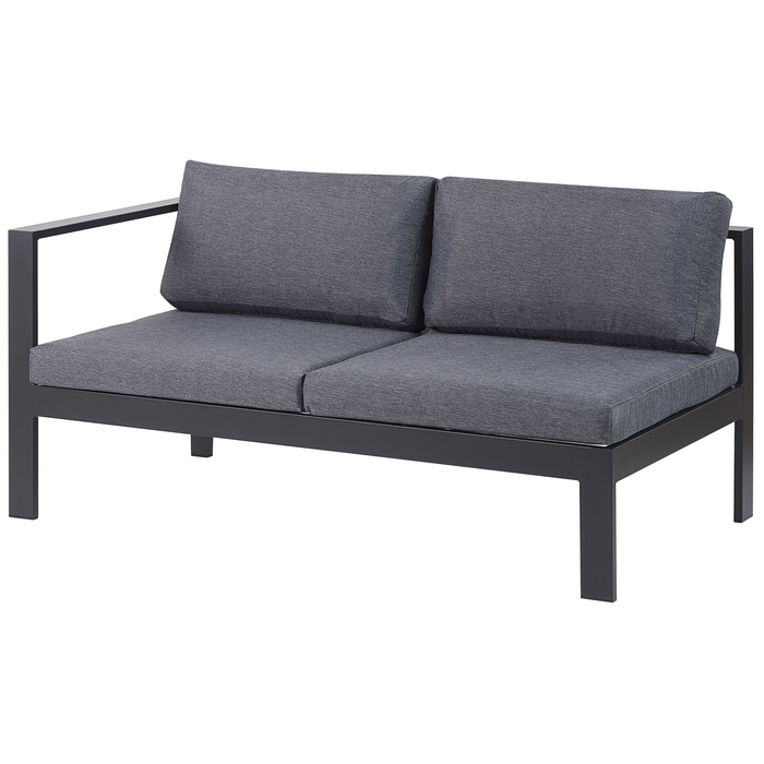 Beliani - MESSINA - Loungeset voor 5 - Zwart - Aluminium