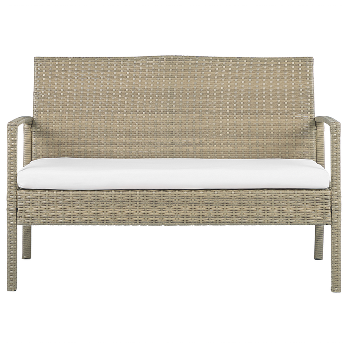 Beliani - MARSALA - Loungeset voor 4 - Natuurlijk - PE rotan