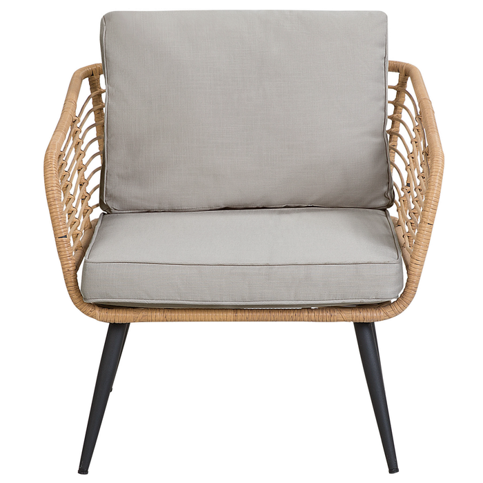 Beliani - CORINTH II - Loungeset voor 4 - Natuurlijk - PE rotan