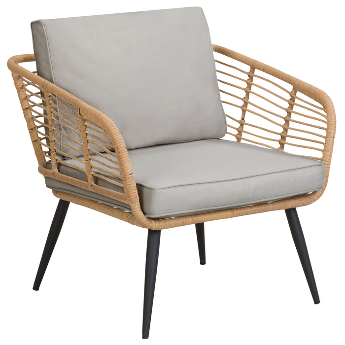 Beliani - CORINTH II - Loungeset voor 4 - Natuurlijk - PE rotan