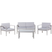 Beliani - SALERNO - Loungeset voor 4 - Grijs - Aluminium