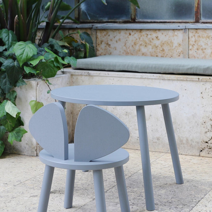 Mouse kinderstoel + kindertafel set light blue