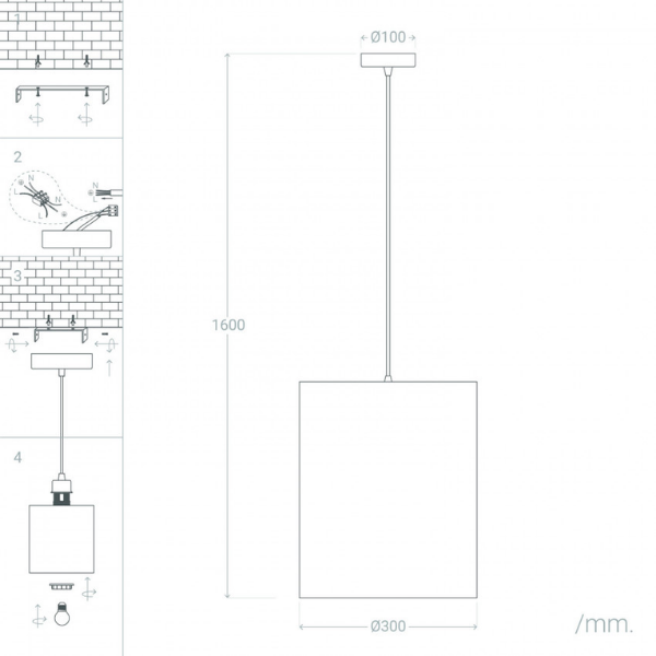Bussandri Hanglamp modern - Metaal - Wit