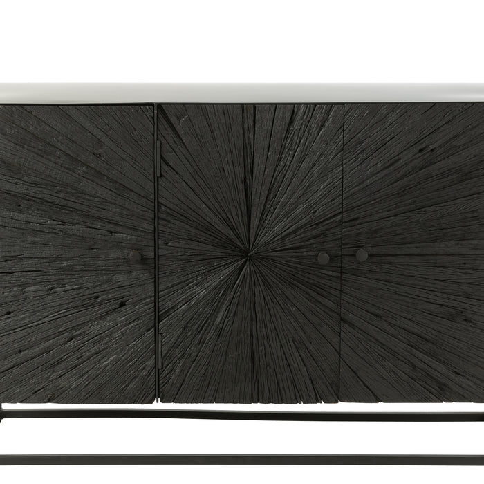 J-Line kast Shanil - hout|ijzer - zwart