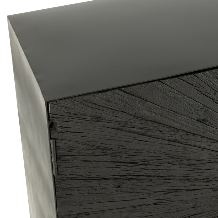 J-Line kast Shanil - hout|ijzer - zwart