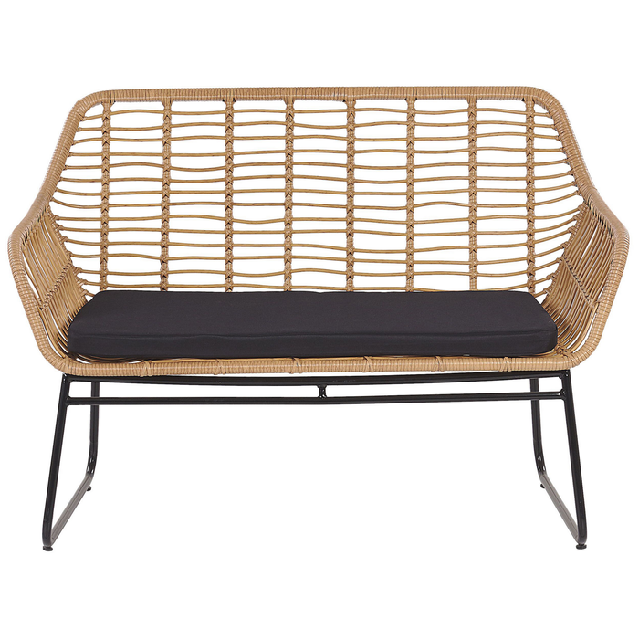 Beliani - MINORI - Loungeset voor 4 - Natuurlijk - PE rotan