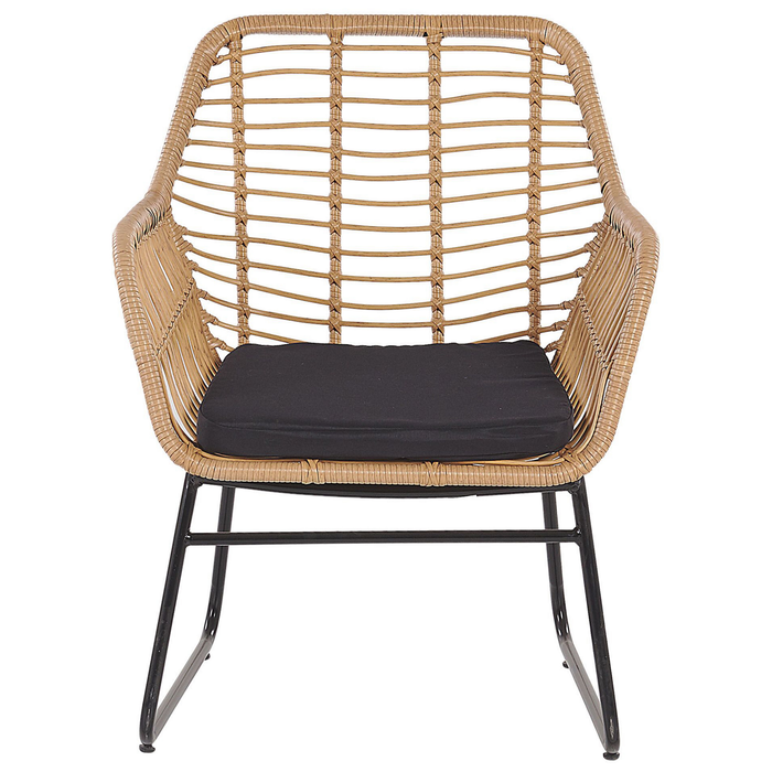 Beliani - MINORI - Loungeset voor 4 - Natuurlijk - PE rotan