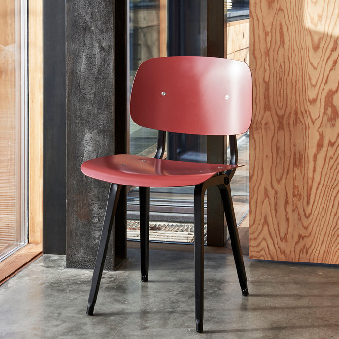 HAY Revolt Eetkamerstoel - Black - Plum Red