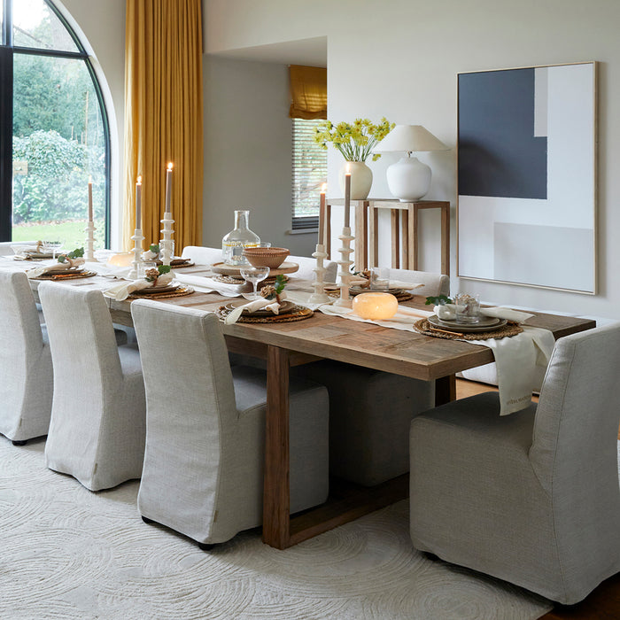 Riviera Maison Kaarsenstandaard Wit - Azure - Aardewerk (ØxH) 10x25