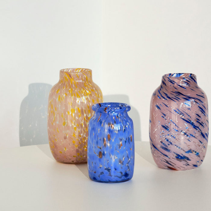 HAY Splash Vaas Roll Neck H 22,5 cm - Blauw