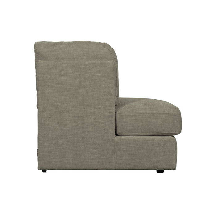 vtwonen Family 1-Zits Bank Element Ronde Hoek Links - Polyester -Grijs