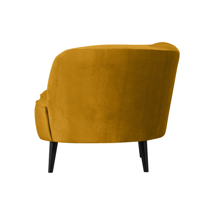 WOOOD Sara Loungefauteuil Rechts - Velvet - Oker - 71x112x81