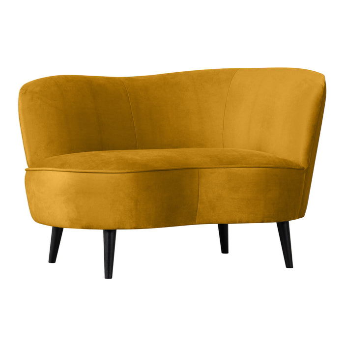 WOOOD Sara Loungefauteuil Rechts - Velvet - Oker - 71x112x81