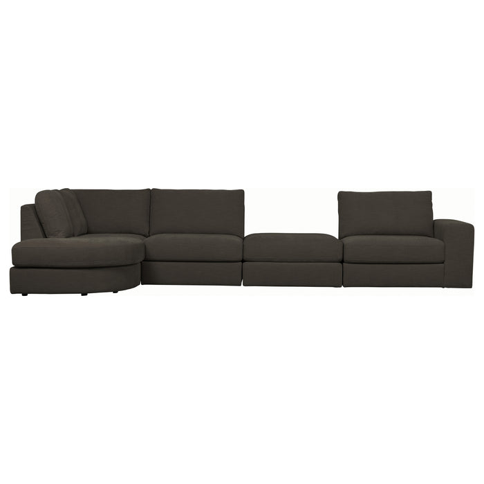 vtwonen Family 1-Zits Bank Element Zonder Arm - Polyester - Antraciet