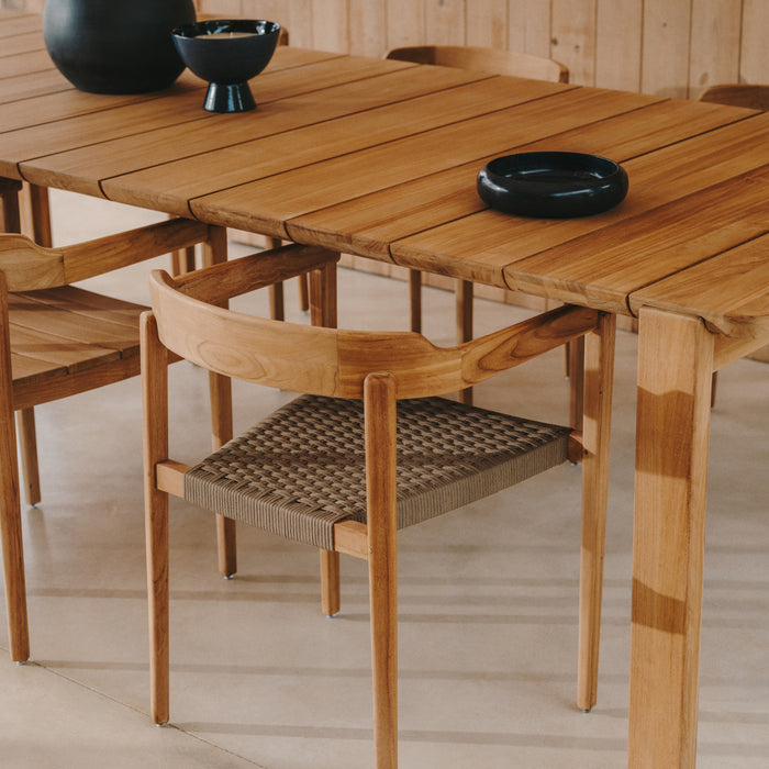 Kave Home - Tafel Icaro van FSC 100% massief teakhout 220 x 102 cm