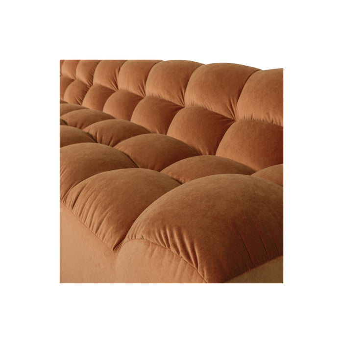 WOOOD Allure Chaise Longue Bank - Fluweel - Terra - 79x324x165