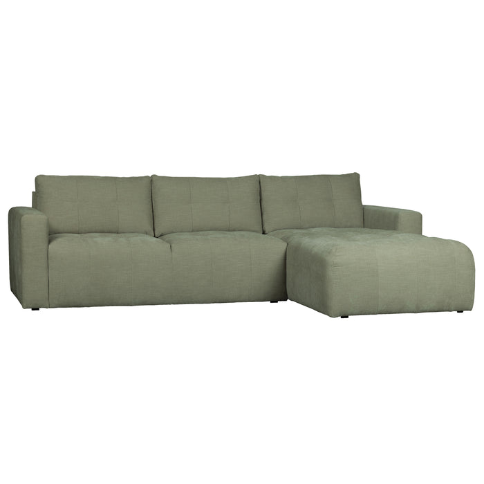 vtwonen Bar Chaise Longue Rechts - Stof - Groen - 87x280x170