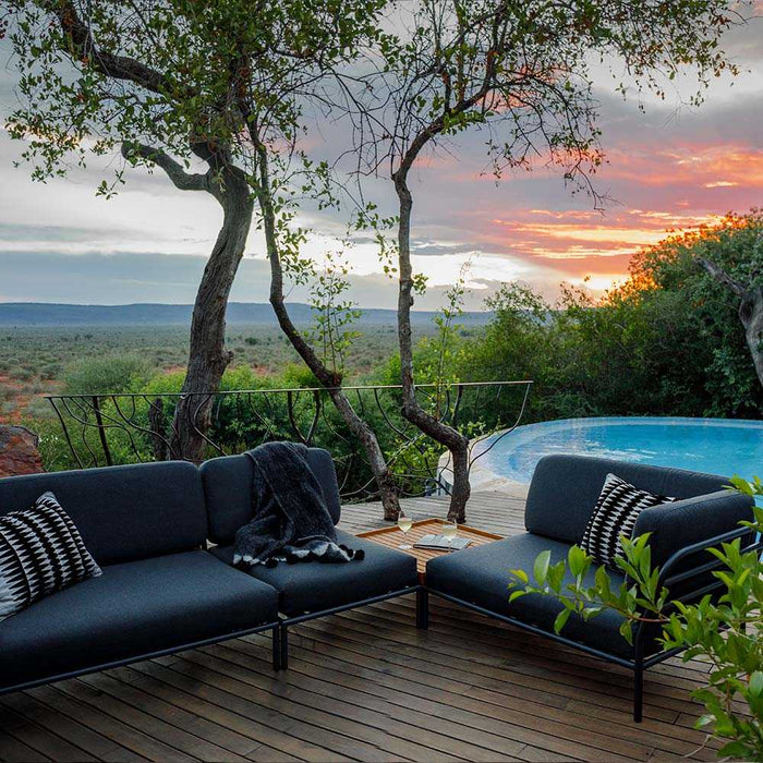 Level salontafel 81x81 frame wit