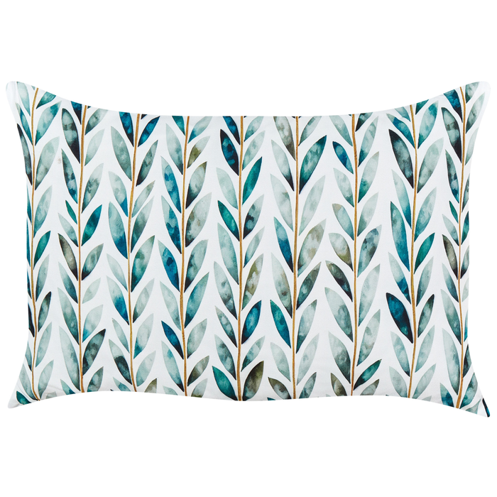 Beliani-LOANO-Tuinkussen set van 2-Wit|Groen-40 x 60 cm-Polyester