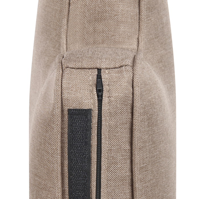 Beliani - LOKKA - Driezitsbank - Lichtbruin - Polyester