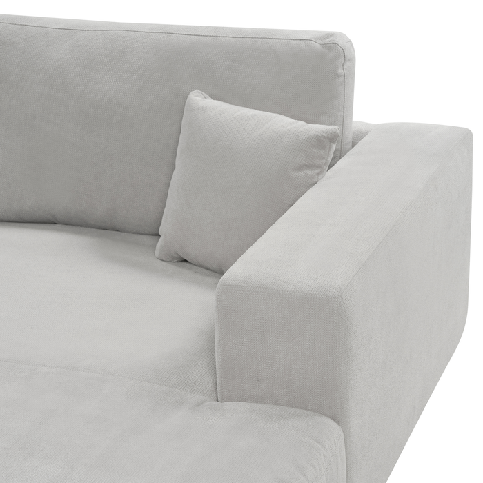 Beliani-LOFOTEN-Driezitsbank-Lichtgrijs-Linkszijdig-Polyester