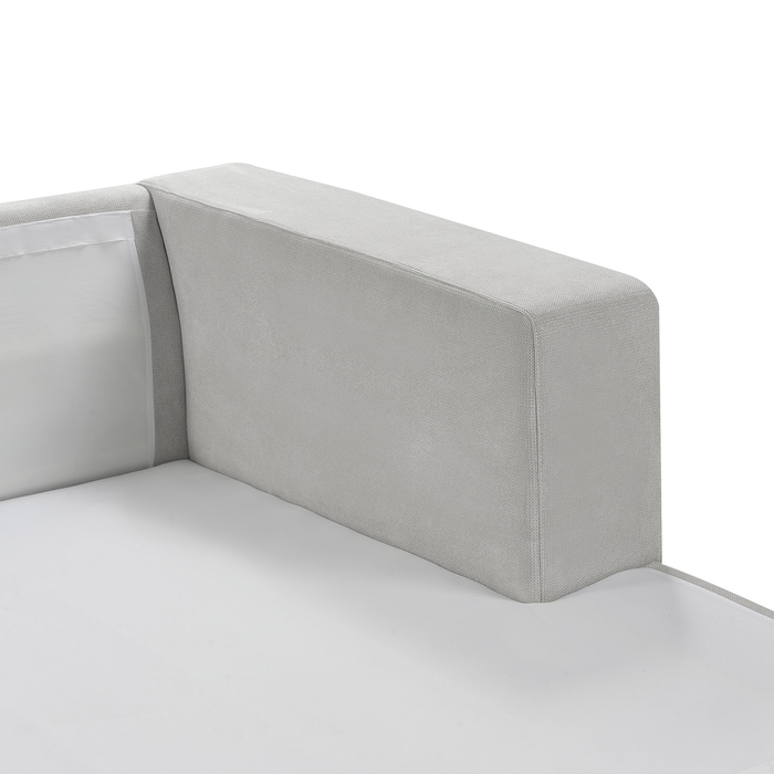 Beliani-LOFOTEN-Driezitsbank-Lichtgrijs-Linkszijdig-Polyester