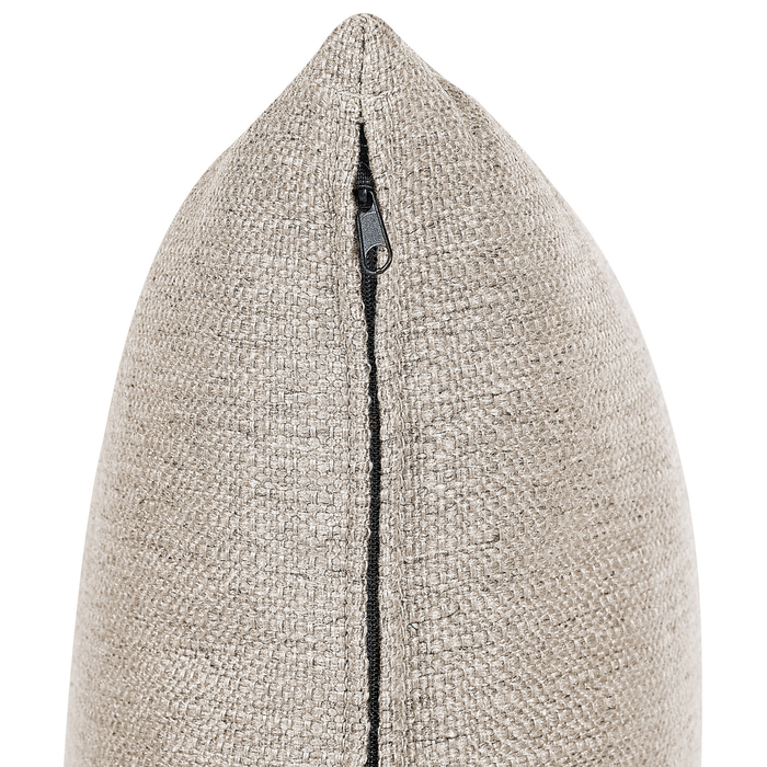 Beliani - SIGTUNA - Driezitsbank - Beige - Polyester