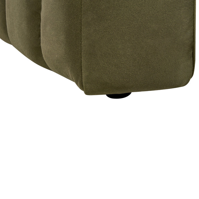 Beliani - LANNILS - Chaise longue - Olijfgroen - Linkszijdig - Fluweel