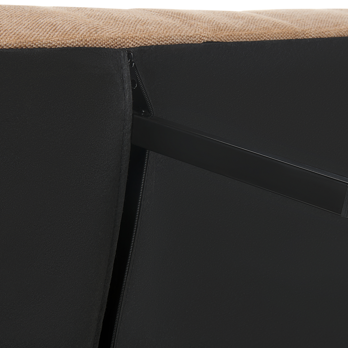 Beliani - INGARO - Slaapbank 3-zits - Lichtbruin - Polyester