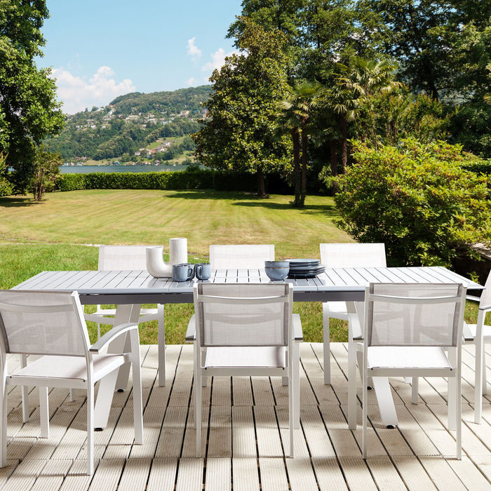 Beliani - PERETA - Tuinset voor 8 - Grijs - Polyester