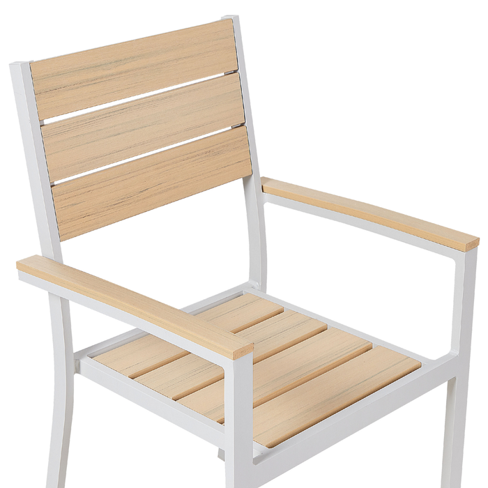 Beliani - PRATO - Tuinset voor 4 - Lichthout - Kunsthout