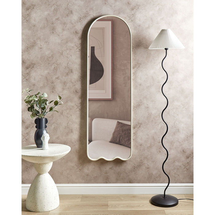 Beliani - BUSSY - Wandspiegel - Gebroken wit - 45 x 145 cm - Metaal